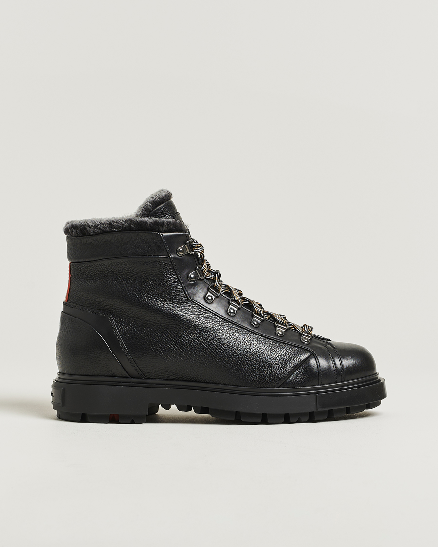 Heren | Laarzen | Santoni | St Moritz Winter Boots Black Calf