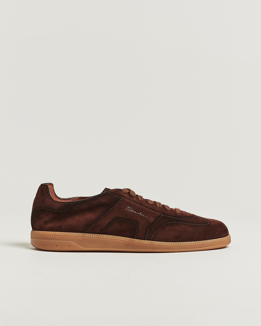 Heren | Sneakers | Santoni | Oly Sneakers Dark Brown Suede