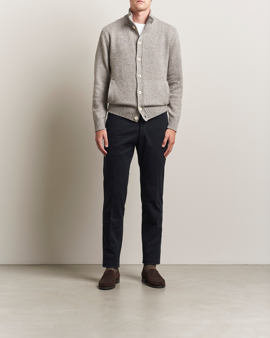 Heren | Truien | Zanone | Virgin Wool Melange Chioto Grey Melange