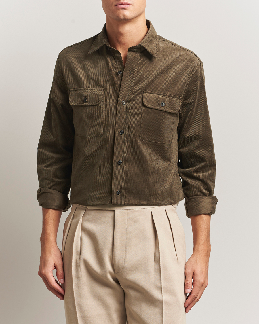 Homme | Chemises | Ralph Lauren Purple Label | Corduroy Overshirt Loden