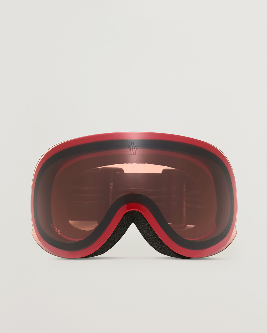 Heren | Zonnebrillen | Moncler Lunettes | 0ME8017 Ski Goggles Black/Red