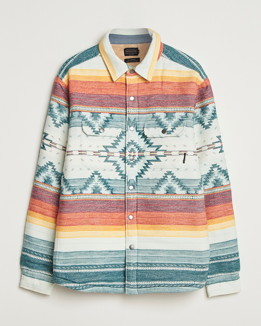 Homme | Pulls Et Tricots | Pendleton | Bay City Teddy Lined Shirt Jacket Saltillo Stripe