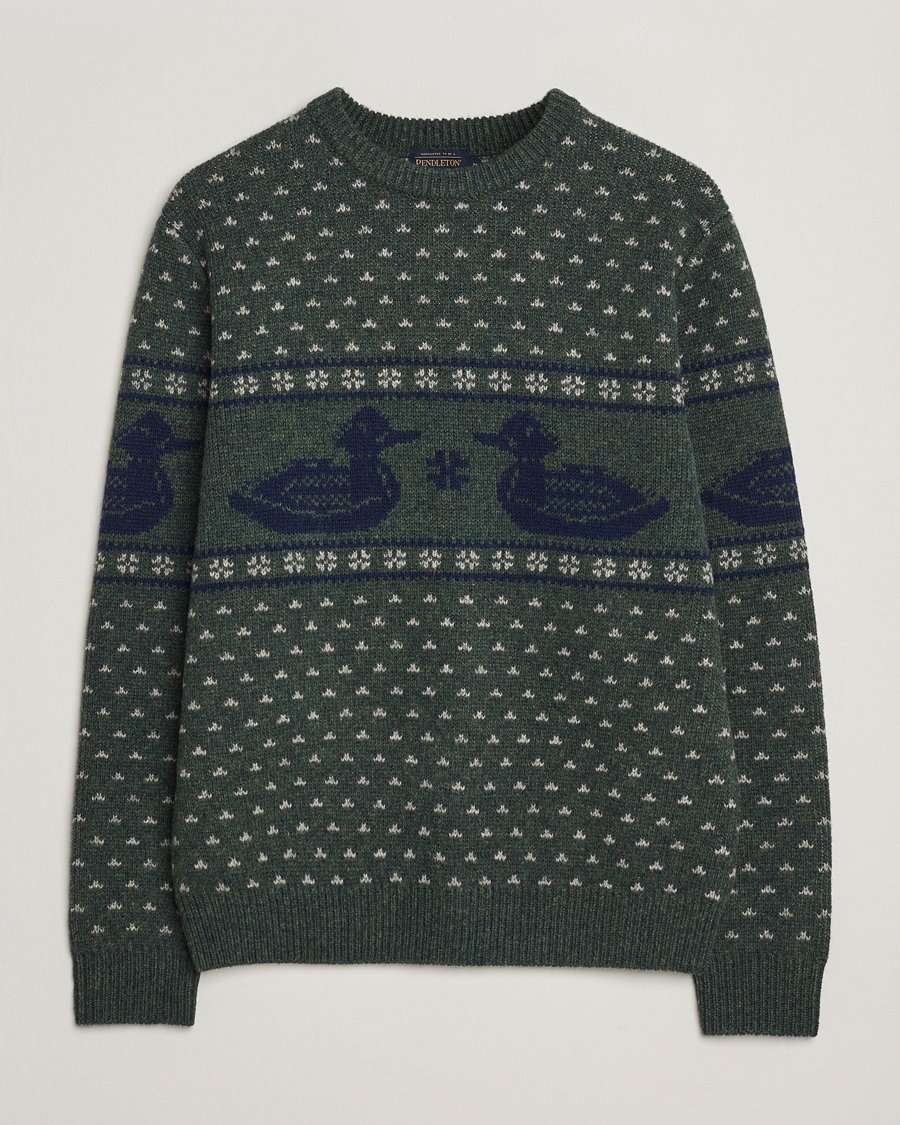 Heren | Truien | Pendleton | Wool Duck Sweater Green