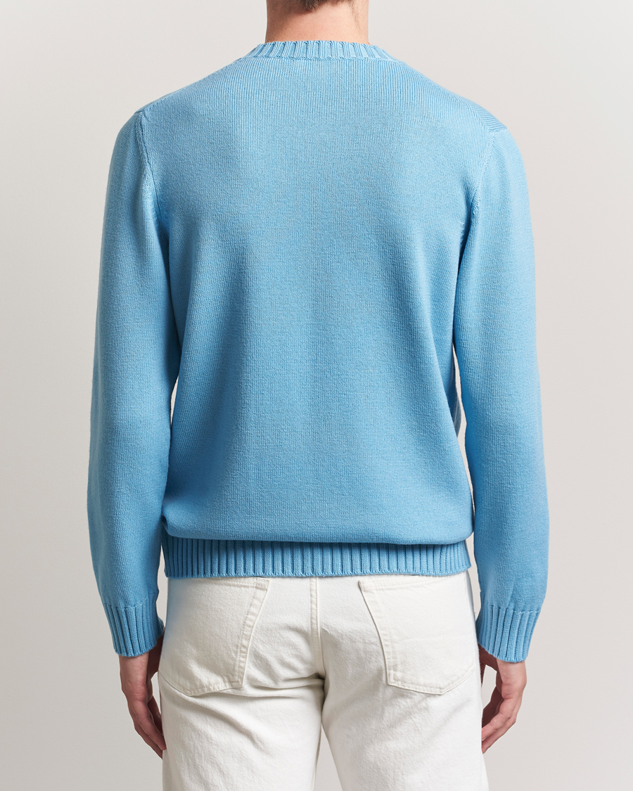 Homme | Pulls Et Tricots | Piacenza Cashmere | Brushed Wool Crew Neck Sky Blue