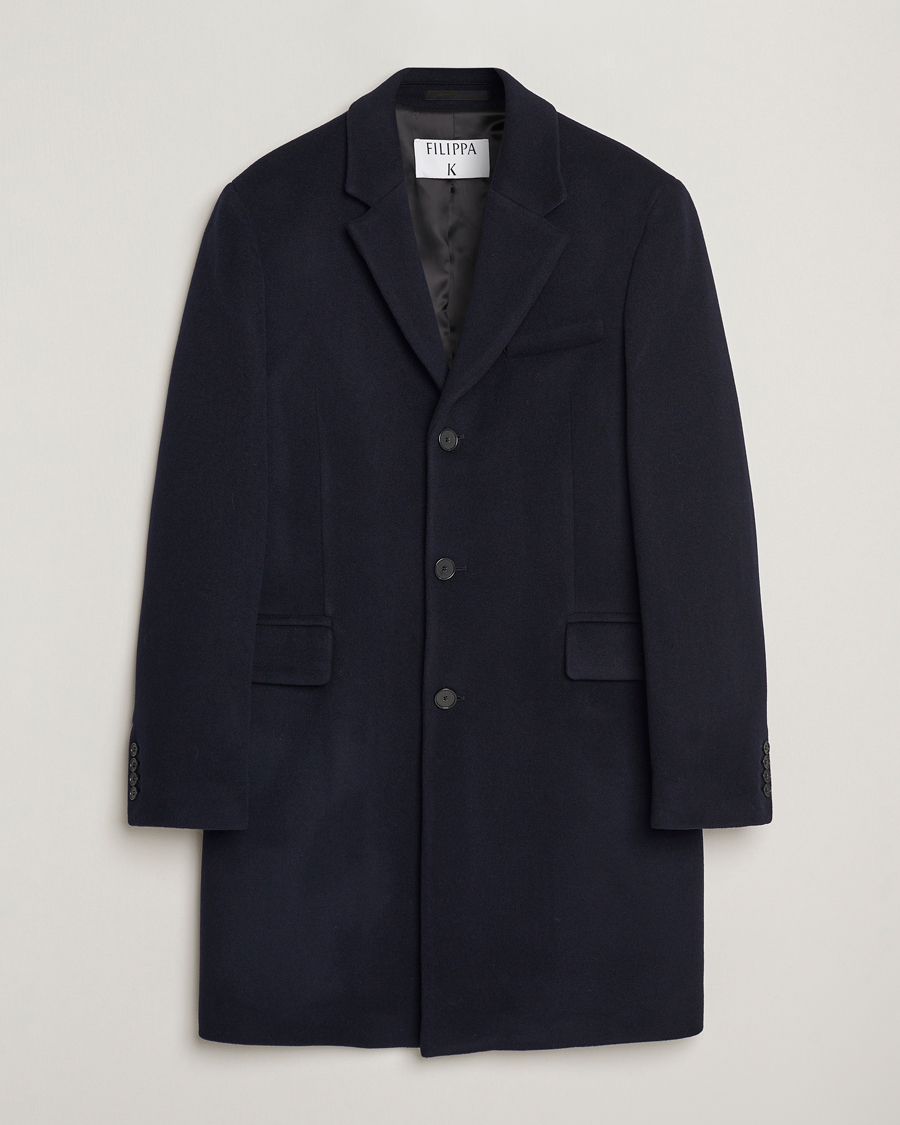 Heren | Jassen | Filippa K | William Wool Coat Navy