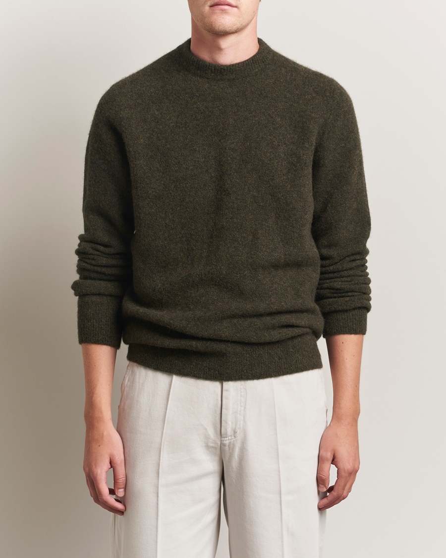 Homme | Pulls Et Tricots | Filippa K | Yak Knitted Sweater Dark Khaki Green