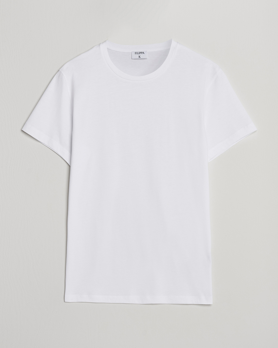 Homme | T-shirts | Filippa K | Lightweight Cotton Crew Neck T-Shirt White