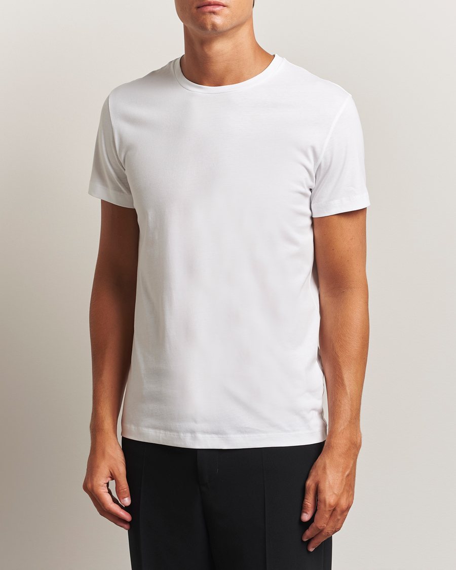 Homme | T-shirts | Filippa K | Lightweight Cotton Crew Neck T-Shirt White