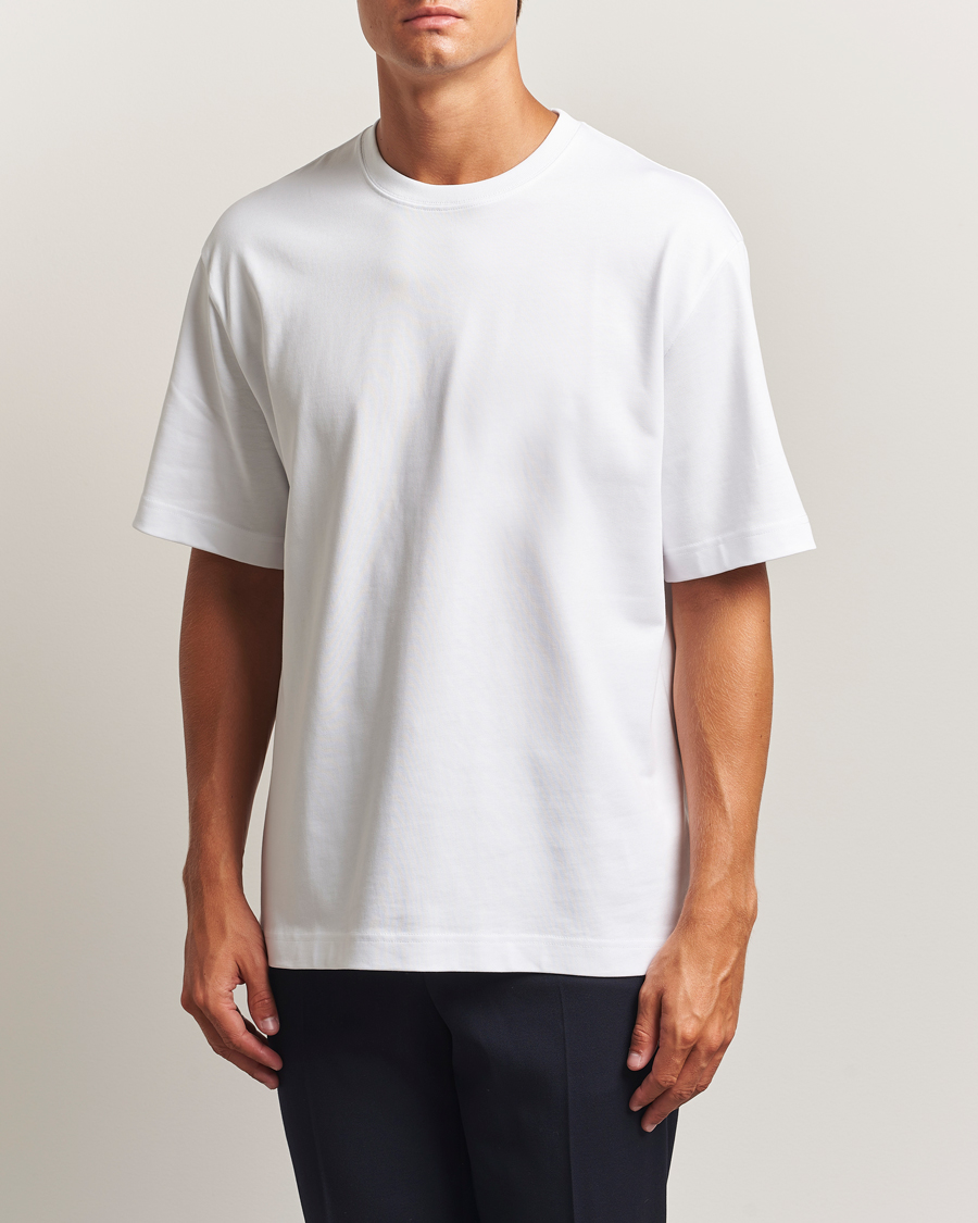 Heren | T-shirts | Filippa K | Heavy Cotton Crew Neck T-Shirt White