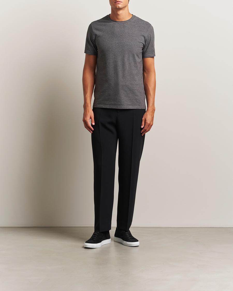 Heren | T-shirts | Filippa K | Soft Lycra T-Shirt Anthracite Melange