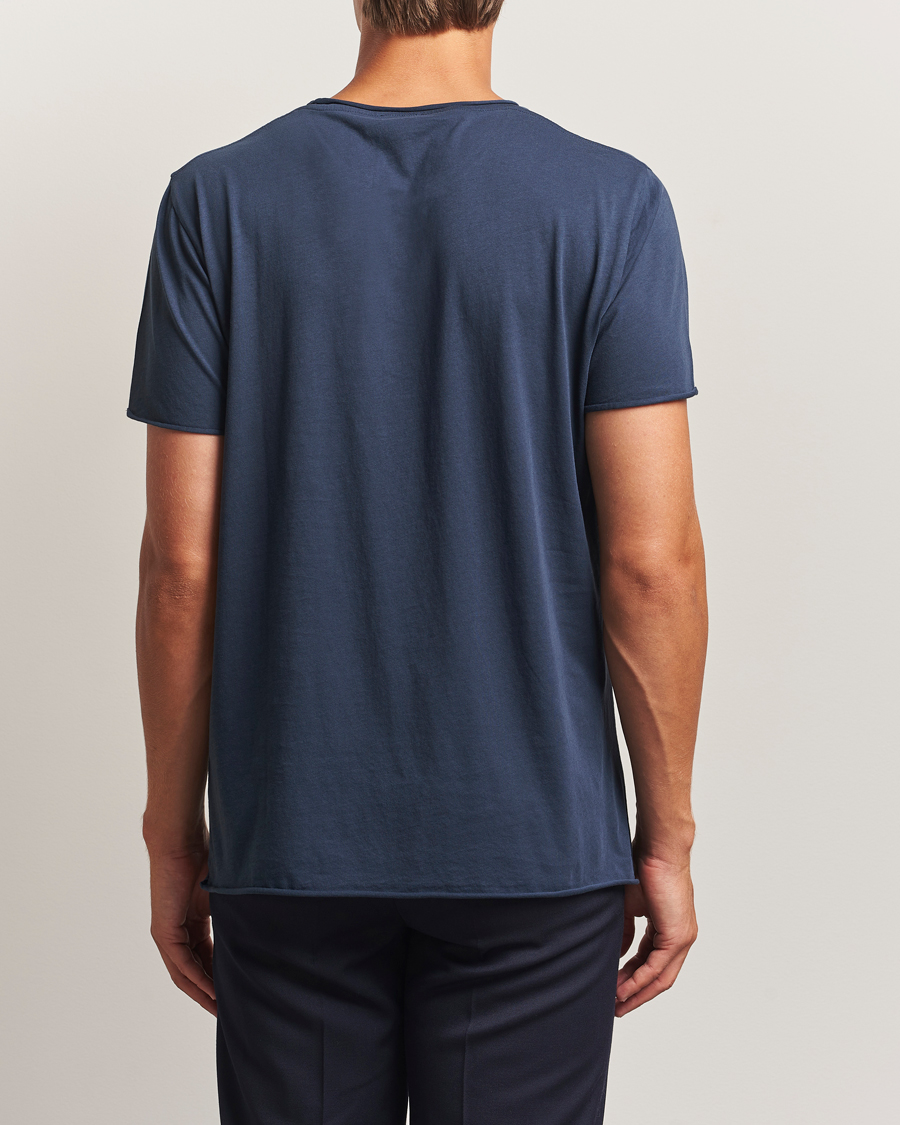 Heren | T-shirts | Filippa K | Roll Neck Crew Neck T-Shirt Dusk Blue