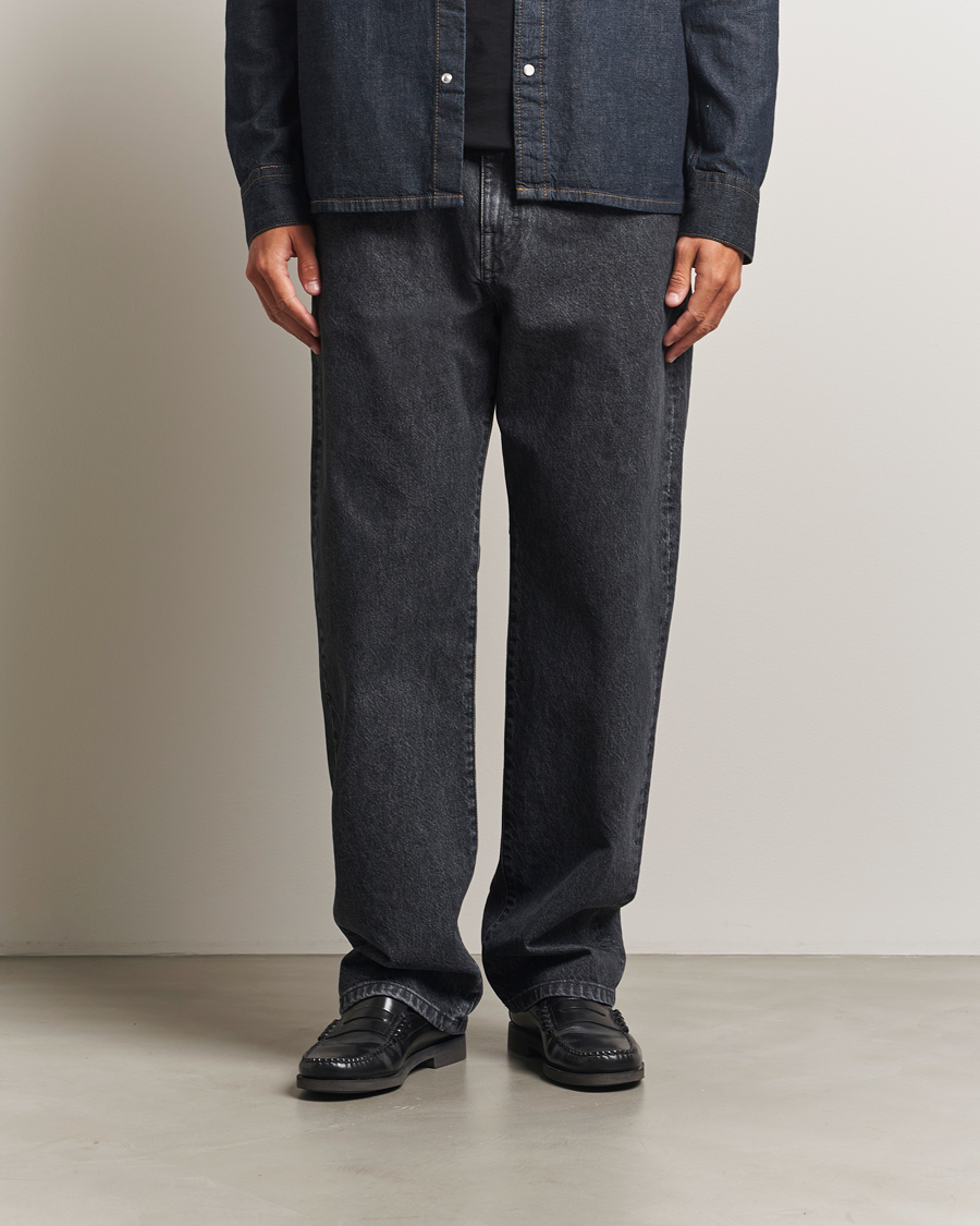 Heren | Jeans | Filippa K | Loose Fit Workwear Jeans Washed Black