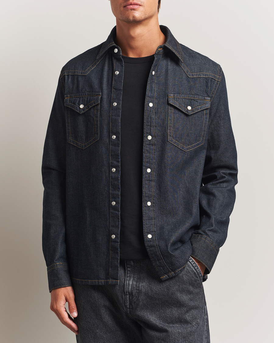 Homme | Chemises | Filippa K | Western Denim Shirt Rinsed Blue Wash