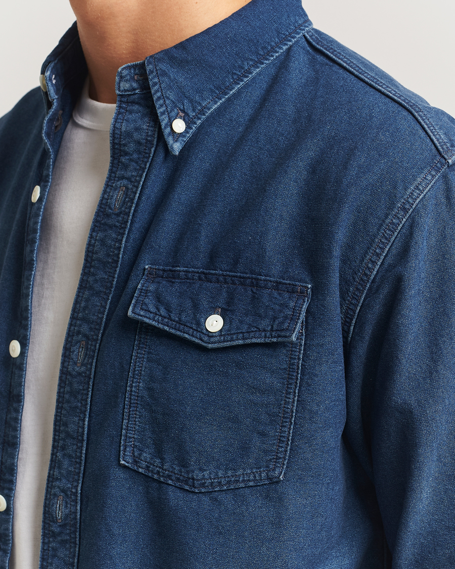 Homme | Chemises | RRL | Oxford Denim Shirt Indigo