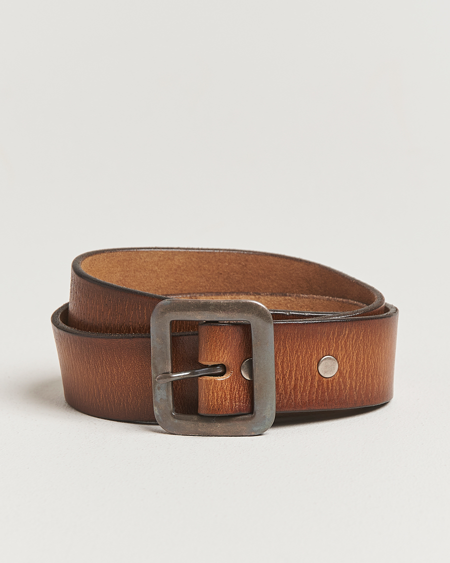 Heren | Riemen | RRL | Burling Belt Mid Brown