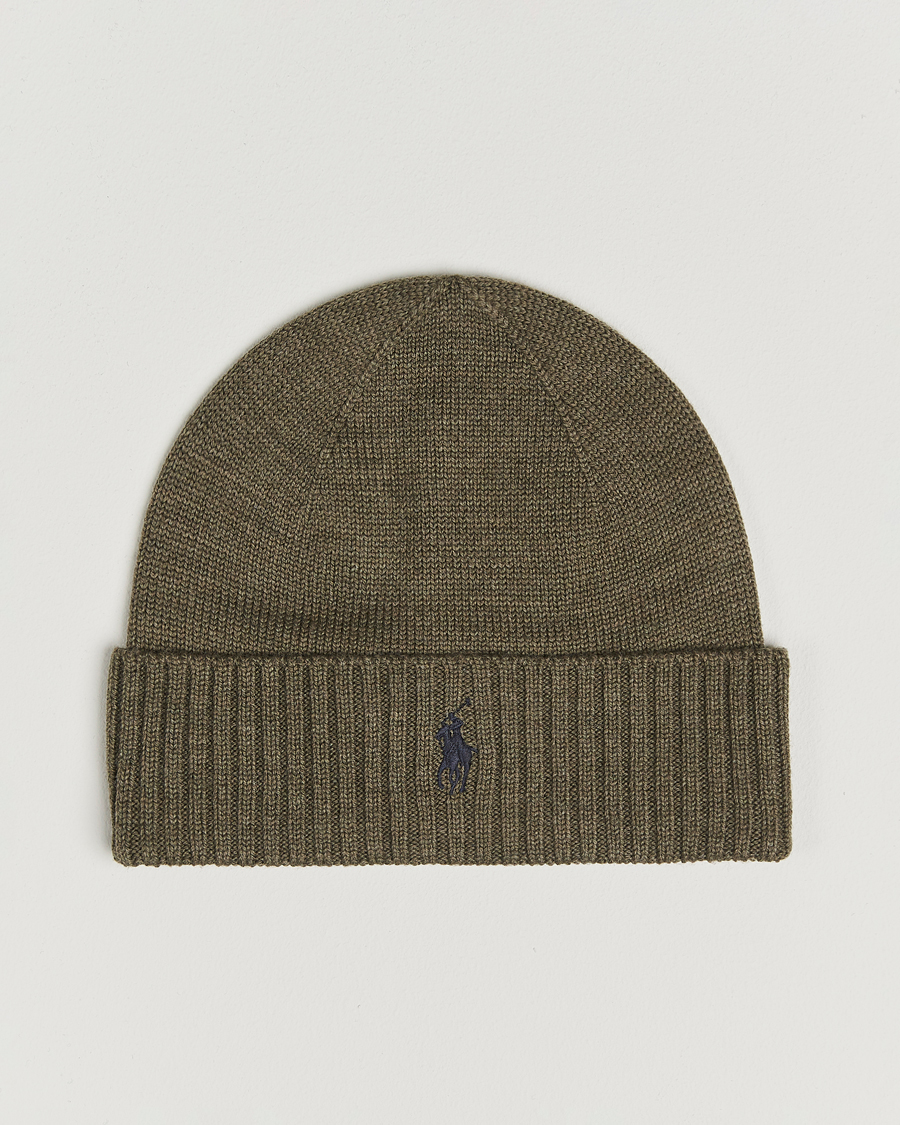 Homme | Bonnets | Polo Ralph Lauren | Merino Beanie Light Cargo Olive