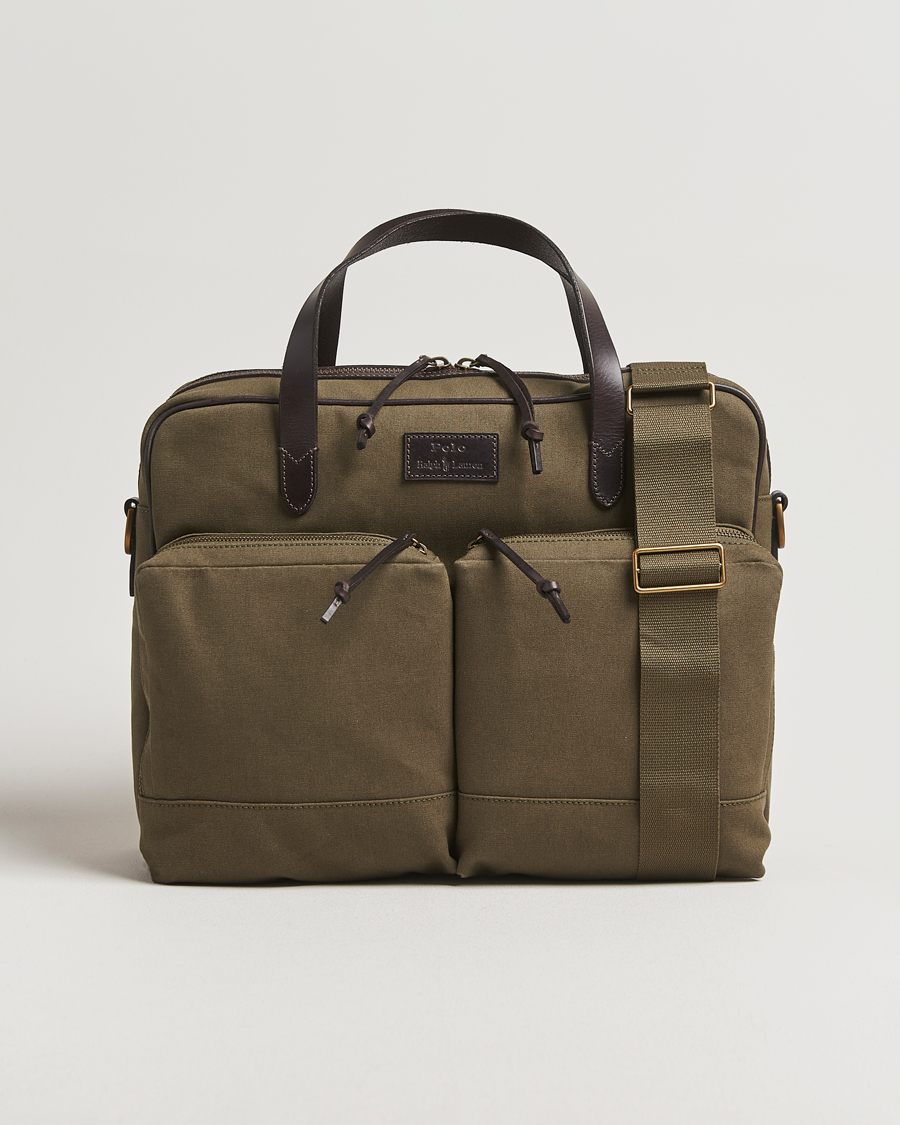 Homme | Sacs | Polo Ralph Lauren | Commuter Canvas Messenger Bag Defender Green/Brown