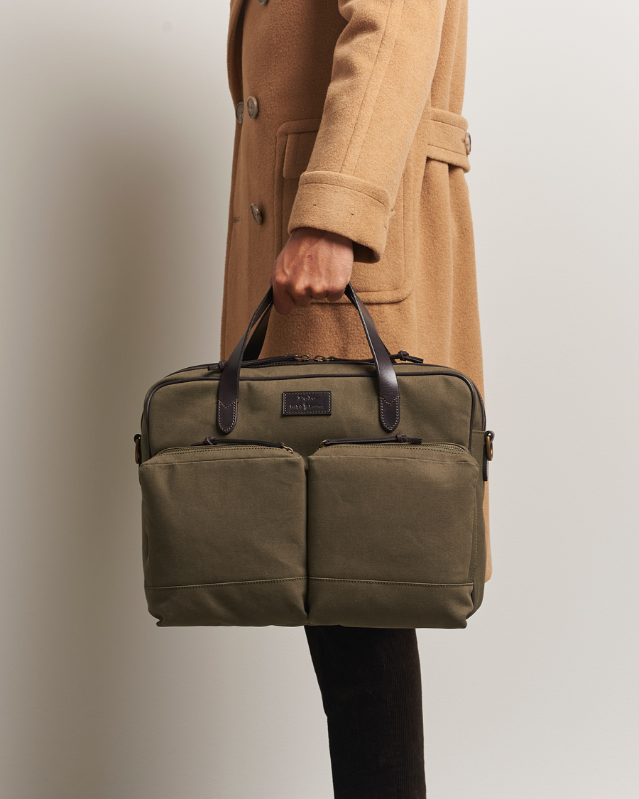 Homme | Sacs | Polo Ralph Lauren | Commuter Canvas Messenger Bag Defender Green/Brown