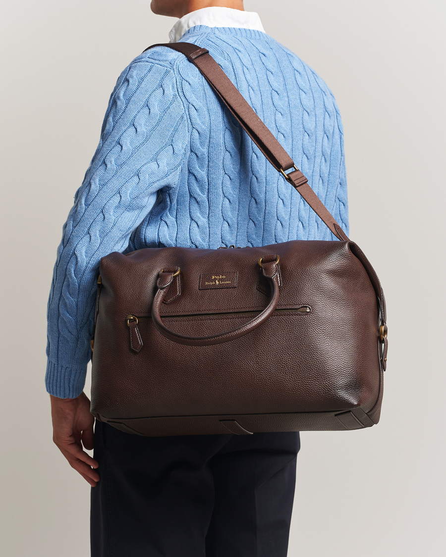 Heren | Tassen | Polo Ralph Lauren | Polo Ralph LaurenPebble Leather Duffle BagDark Brown