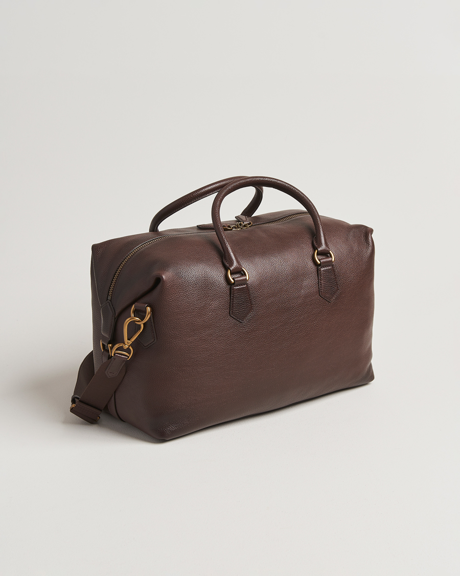 Heren | Tassen | Polo Ralph Lauren | Pebble Leather Duffle Bag Dark Brown