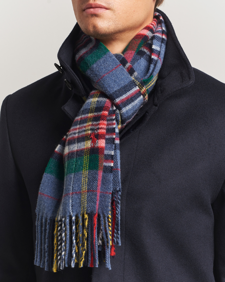 Heren | Sjaals | Polo Ralph Lauren | Classic Wool Scarf Blue Multi