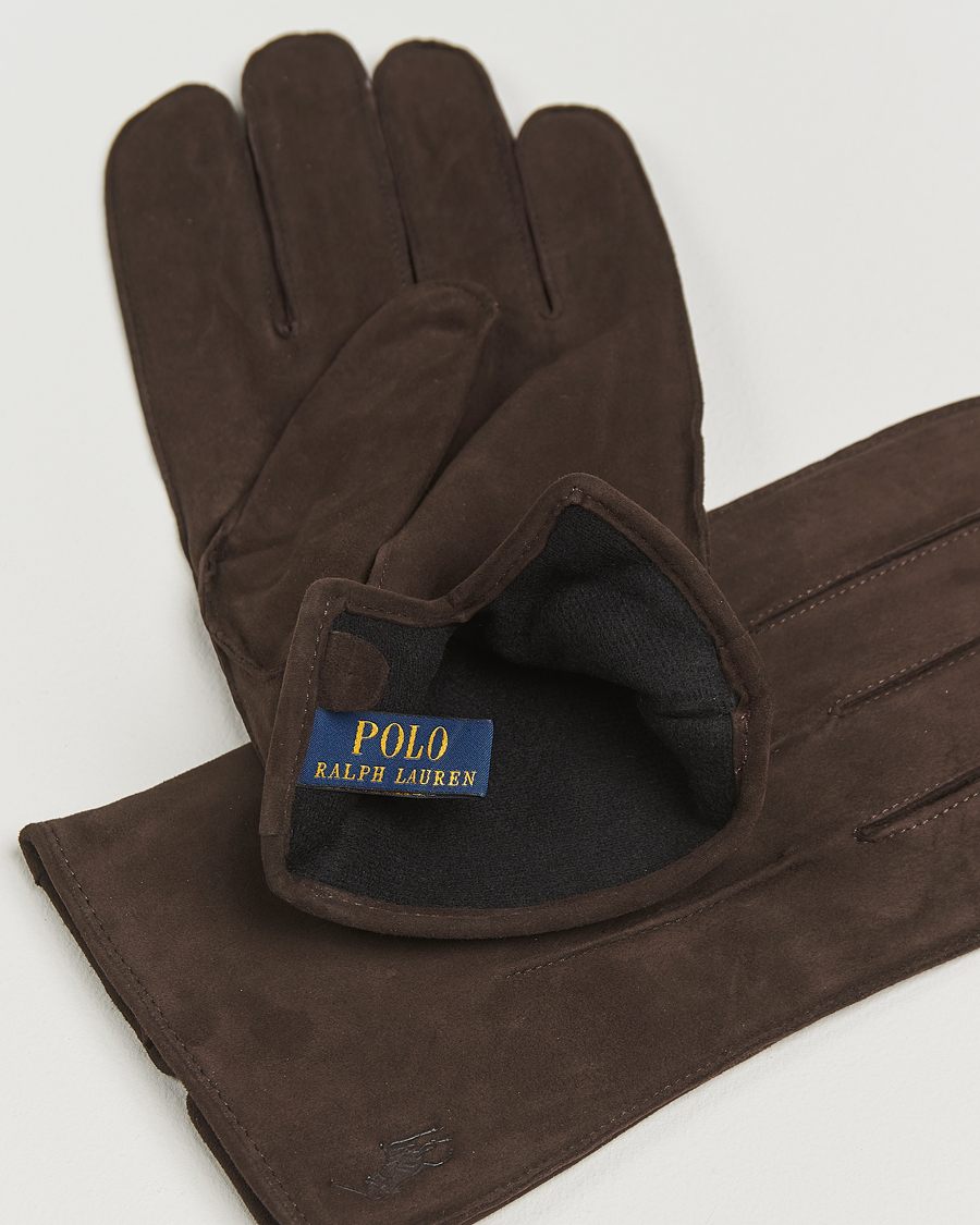 Homme | Gants | Polo Ralph Lauren | Suede Gloves Dark Brown