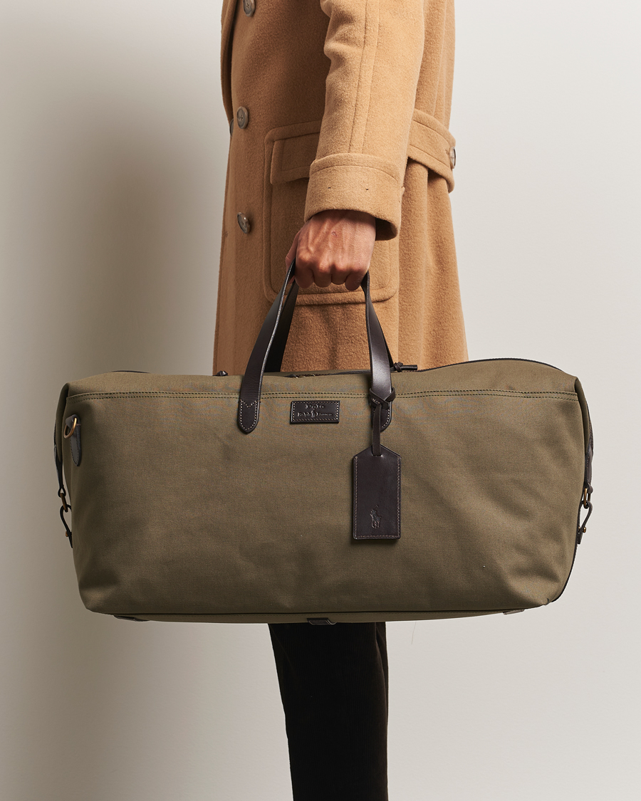 Heren | Tassen | Polo Ralph Lauren | Medium Canvas Duffle Bag Defender Green/Brown