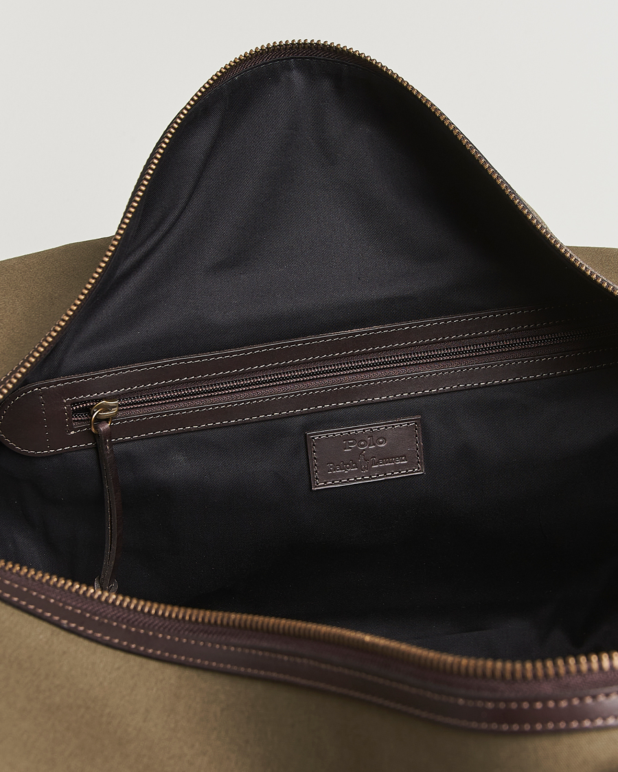 Heren | Tassen | Polo Ralph Lauren | Medium Canvas Duffle Bag Defender Green/Brown