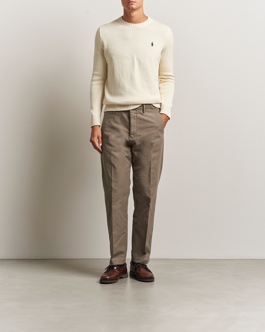 Homme | Pulls Et Tricots | Polo Ralph Lauren | Cotton Crew Neck Sweater Andover Cream