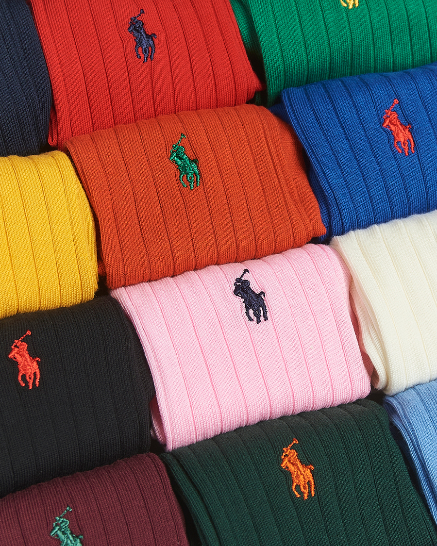 Homme | Sous-Vêtements Et Chaussettes | Polo Ralph Lauren | 12-Pack Egyptian Rib Cotton Crew Socks Multicolor