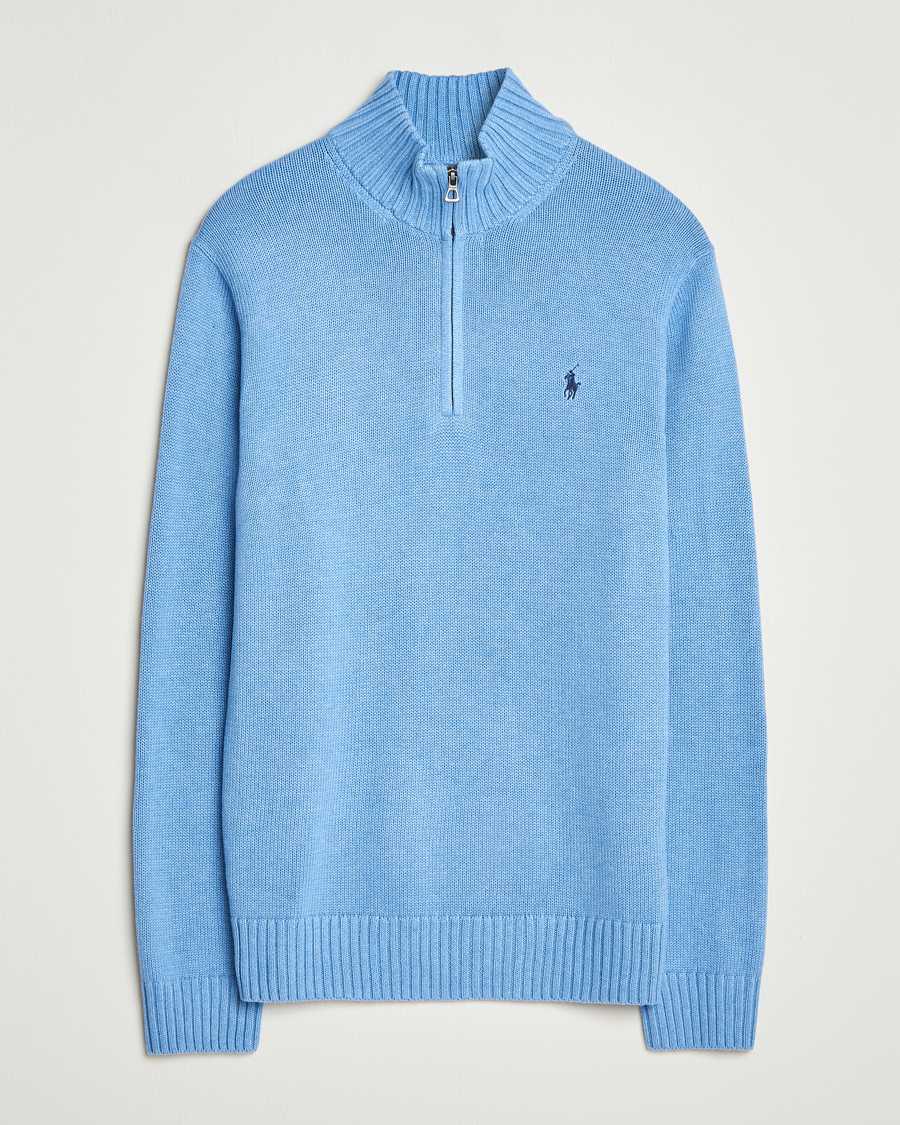 Homme | Pulls Et Tricots | Polo Ralph Lauren | Cotton Pullover Half-Zip Soft Royal Heather