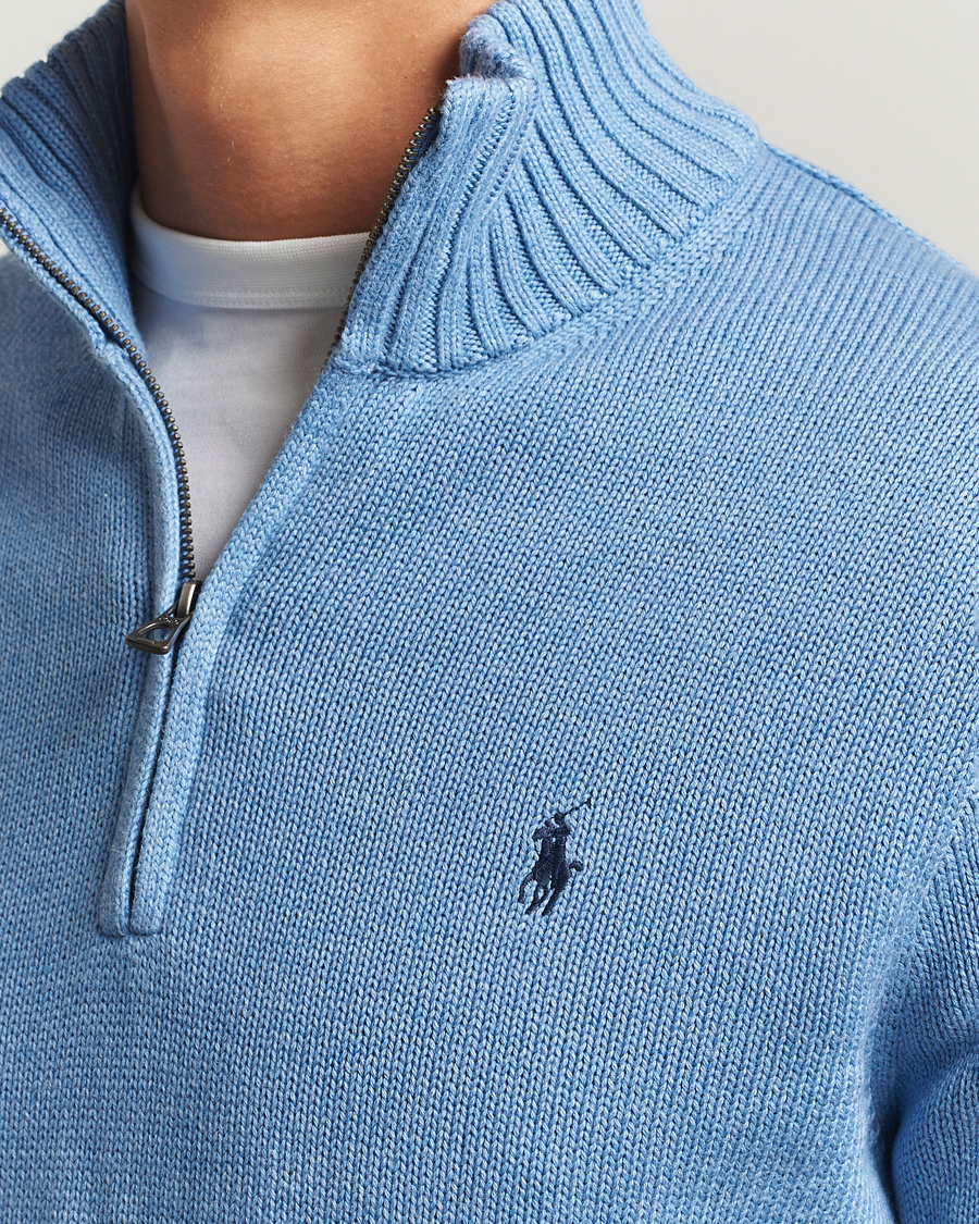 Homme | Pulls Et Tricots | Polo Ralph Lauren | Cotton Pullover Half-Zip Soft Royal Heather