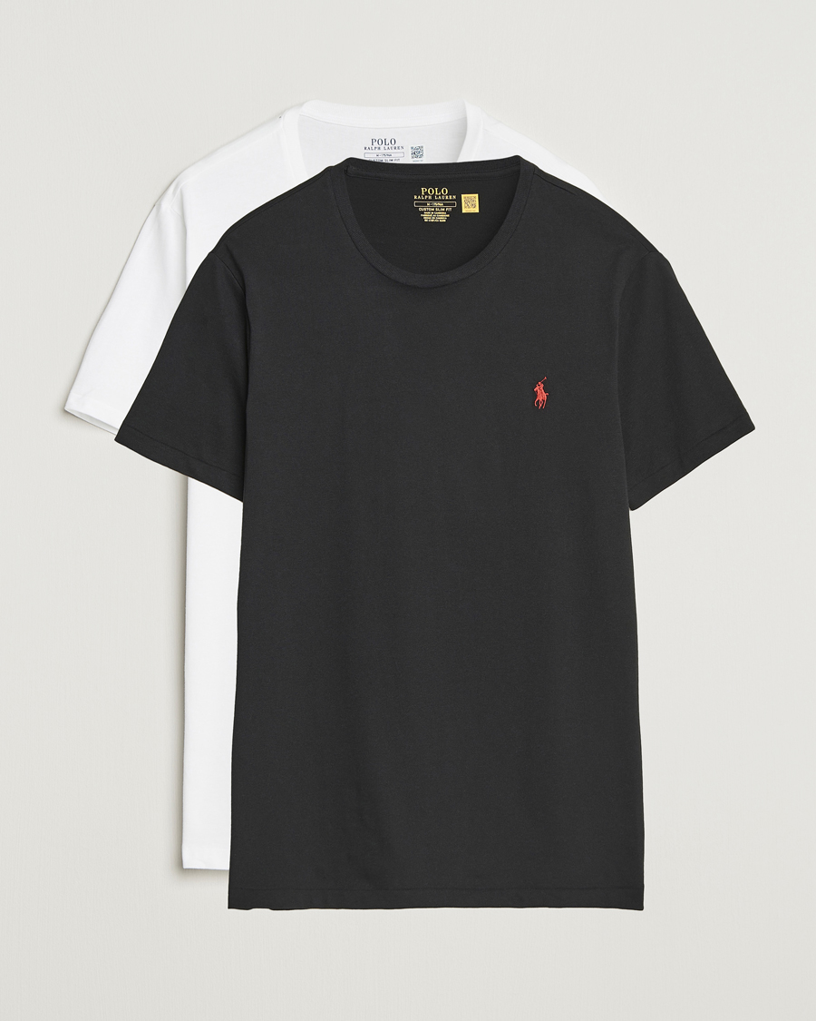 Heren | T-shirts | Polo Ralph Lauren | 2-Pack Crew Neck T-Shirt Black/White