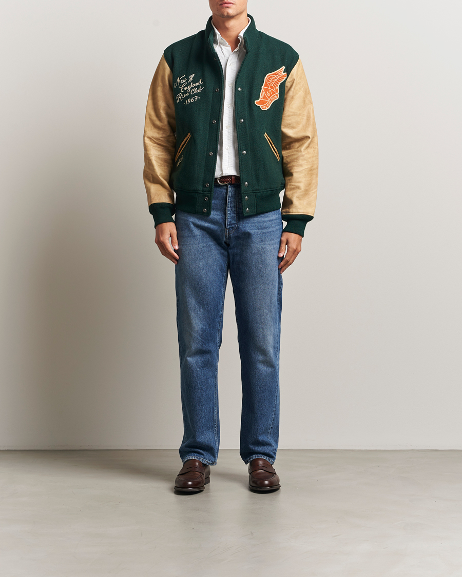 Homme | Manteaux Et Vestes | Polo Ralph Lauren | Varsity Wool/Leather Bomber Jacket Churchill Green