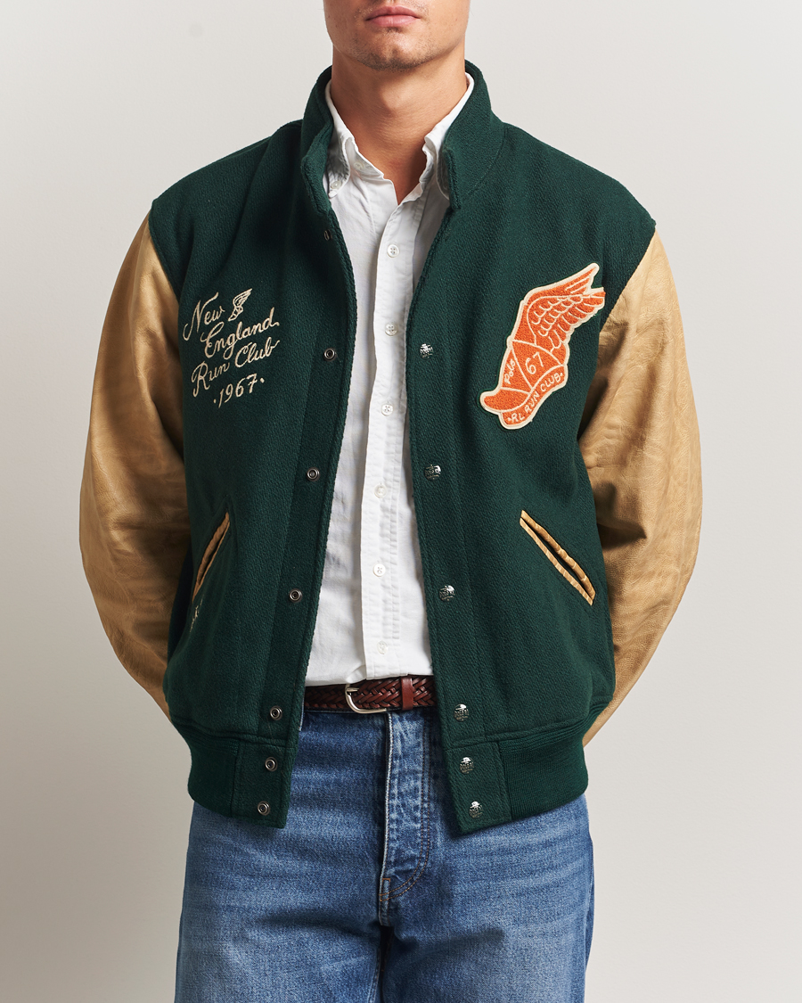 Homme | Manteaux Et Vestes | Polo Ralph Lauren | Varsity Wool/Leather Bomber Jacket Churchill Green