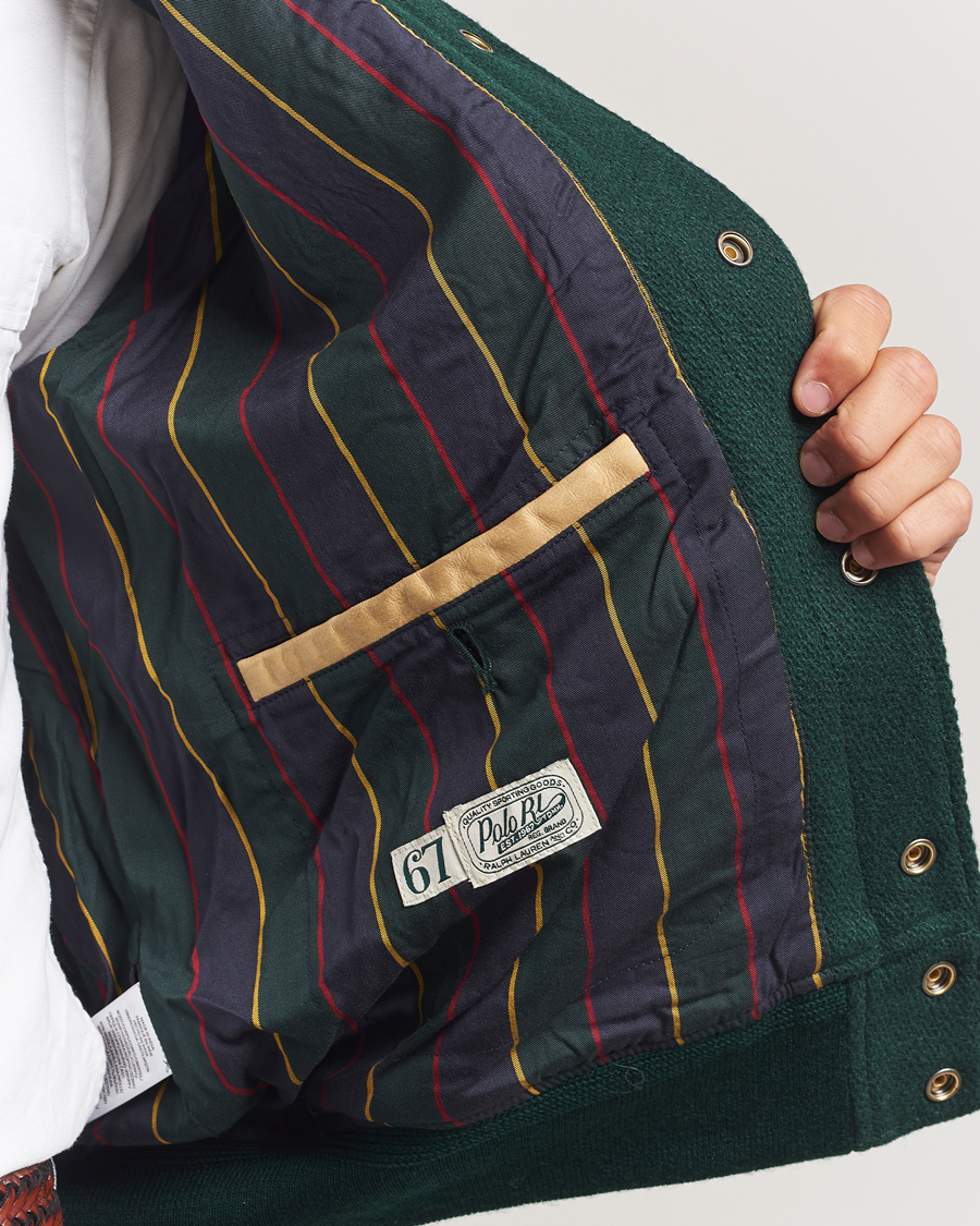 Homme | Manteaux Et Vestes | Polo Ralph Lauren | Varsity Wool/Leather Bomber Jacket Churchill Green