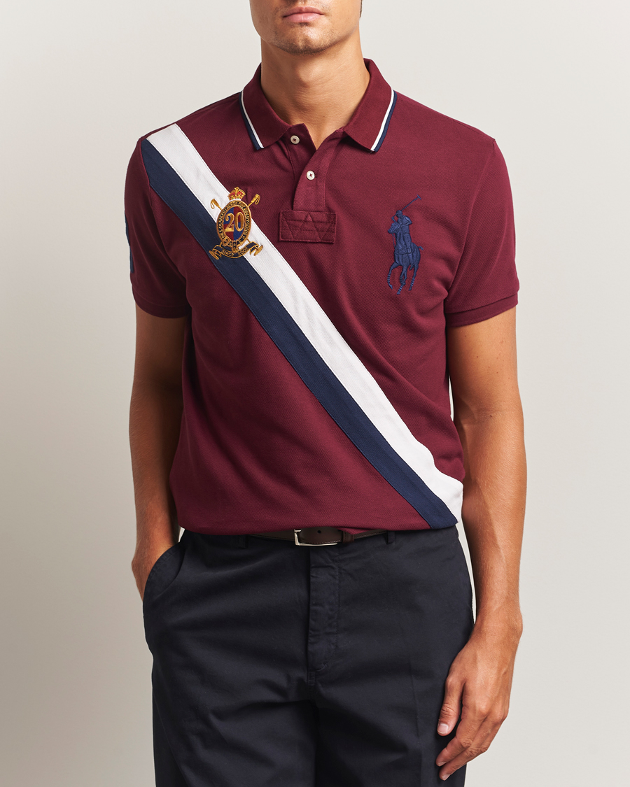 Heren | Polo's | Polo Ralph Lauren | Diagonal Stripe Big Pony Polo Classic Wine