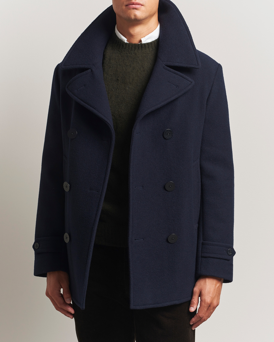 Homme | Manteaux Et Vestes | Polo Ralph Lauren | Lightweight Melton Peacoat Navy