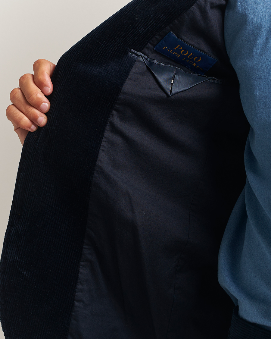Heren | Blazers | Polo Ralph Lauren | Single Breasted Corduroy Sportcoat Navy