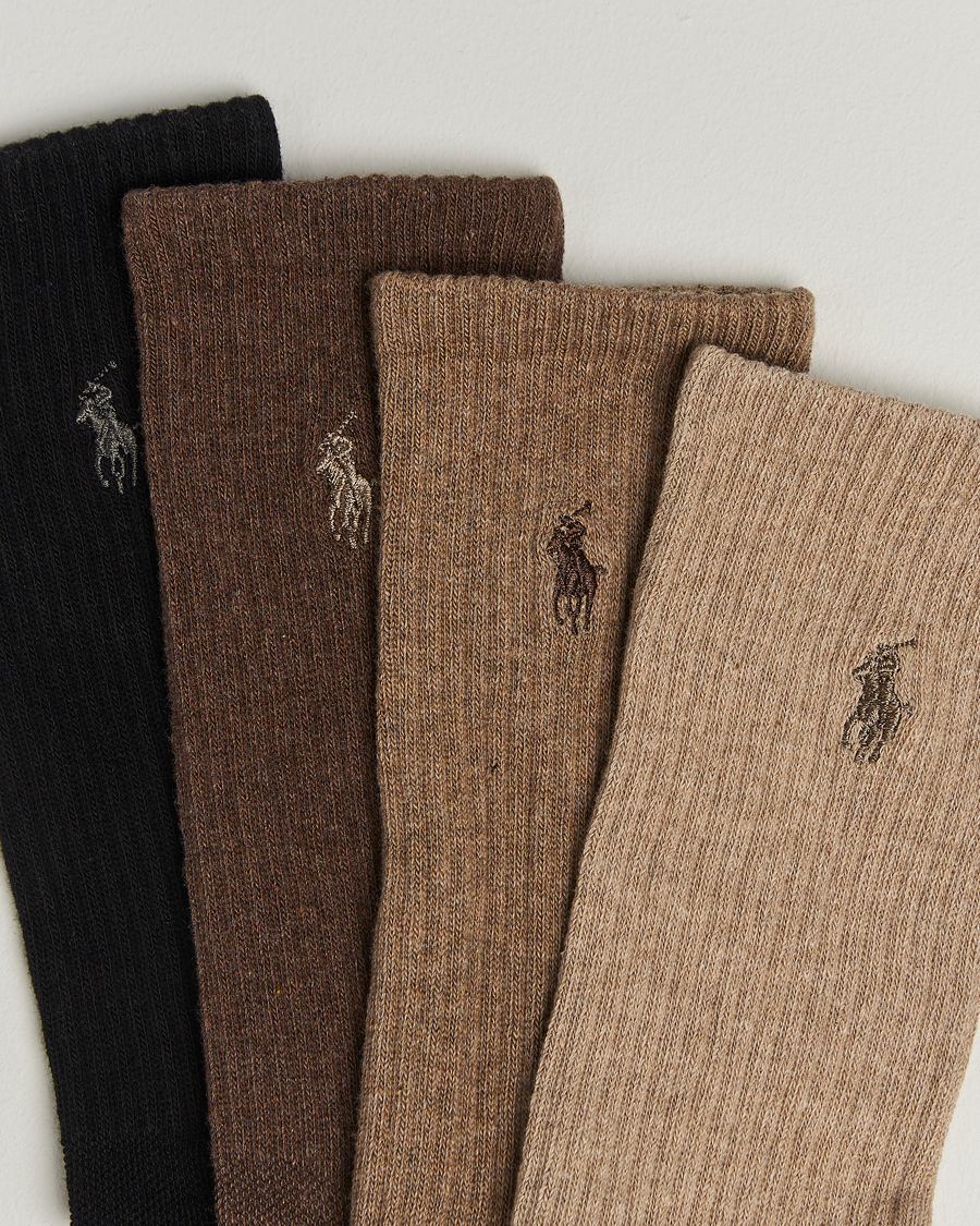 Heren | Ondergoed | Polo Ralph Lauren | 6-Pack Cotton Rib Sock Brown Assorted