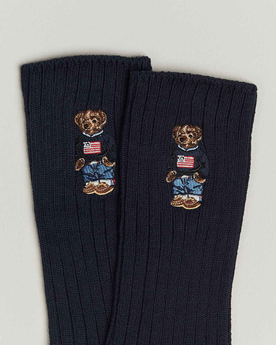 Heren | Ondergoed | Polo Ralph Lauren | Embroidered Bear Crew Sock Navy