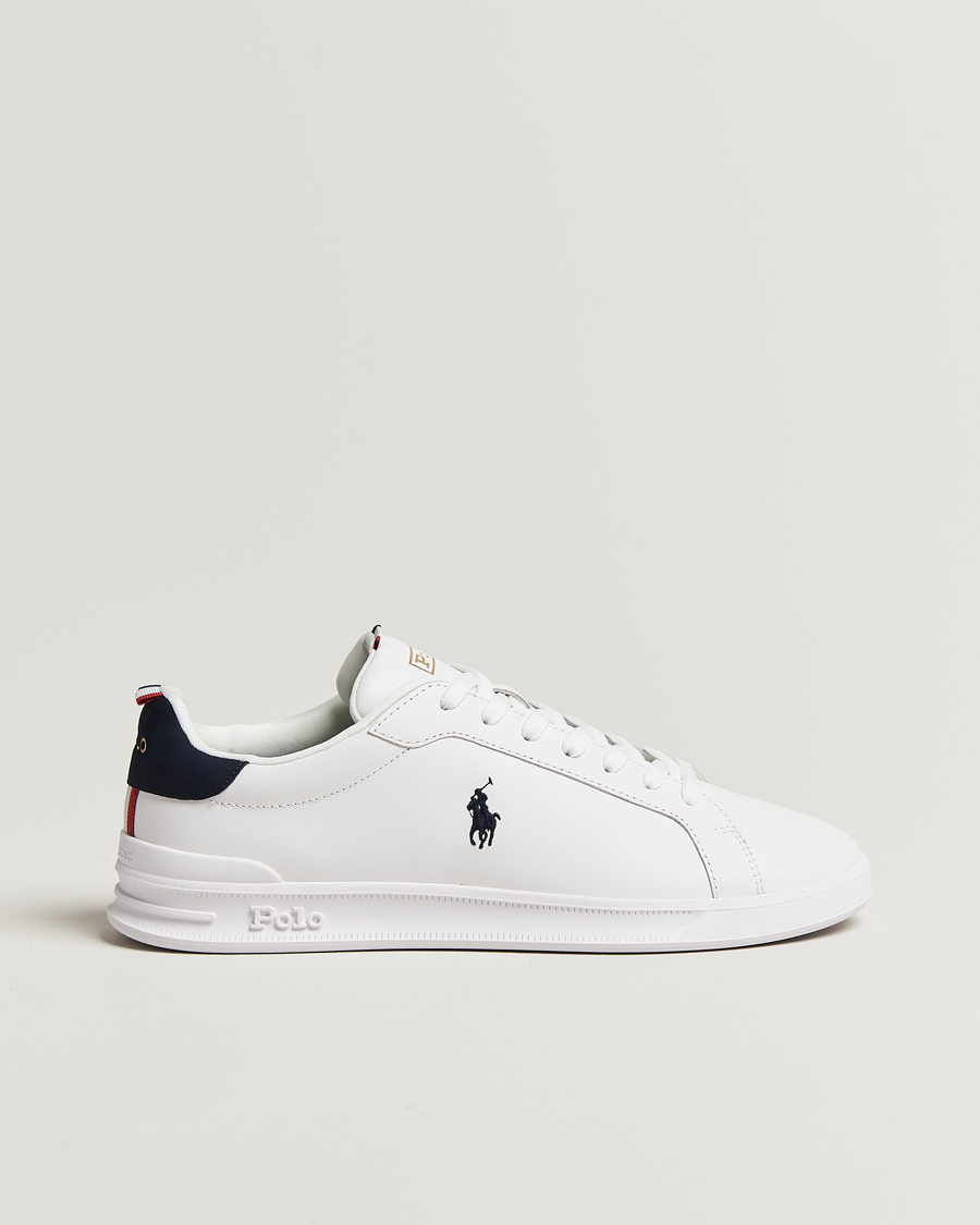 Homme | Baskets | Polo Ralph Lauren | Heritage Court Sneakers White/Navy/Red