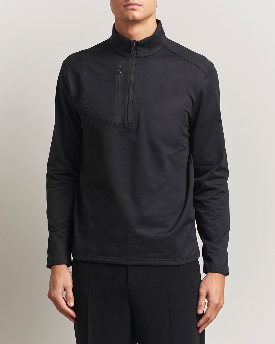 Homme | Pulls Et Tricots | RLX Ralph Lauren | Luxury Jersey Half Zip Polo Black