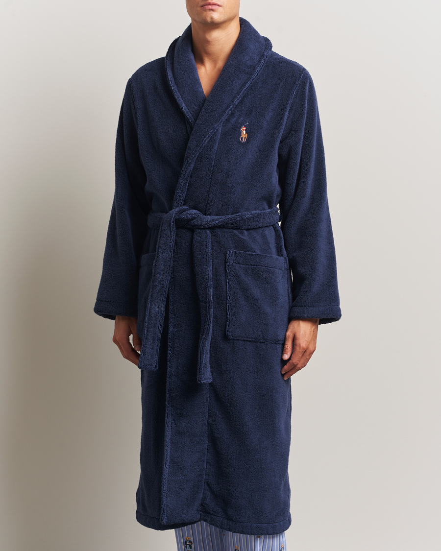 Homme | Peignoirs Et Pyjamas | Polo Ralph Lauren | Cotton Terry Logo Robe Cruise Navy