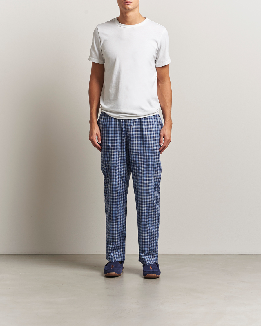 Homme | Peignoirs Et Pyjamas | Polo Ralph Lauren | Cotton Checked Pyjama Pants Navy