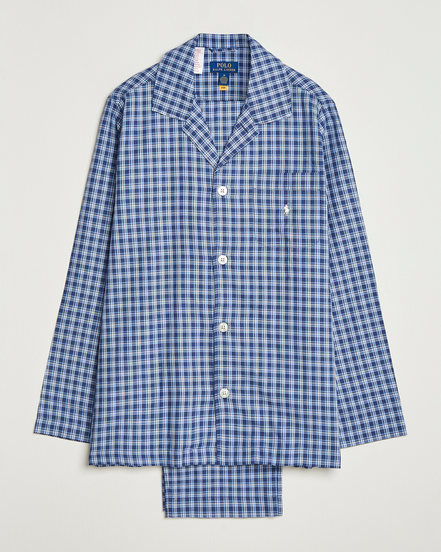 Homme | Peignoirs Et Pyjamas | Polo Ralph Lauren | Cotton Checked Pyjama Set Navy