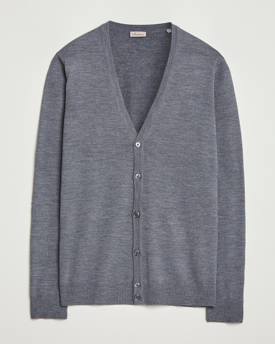 Homme | Pulls Et Tricots | Stenströms | Merino Cardigan Grey