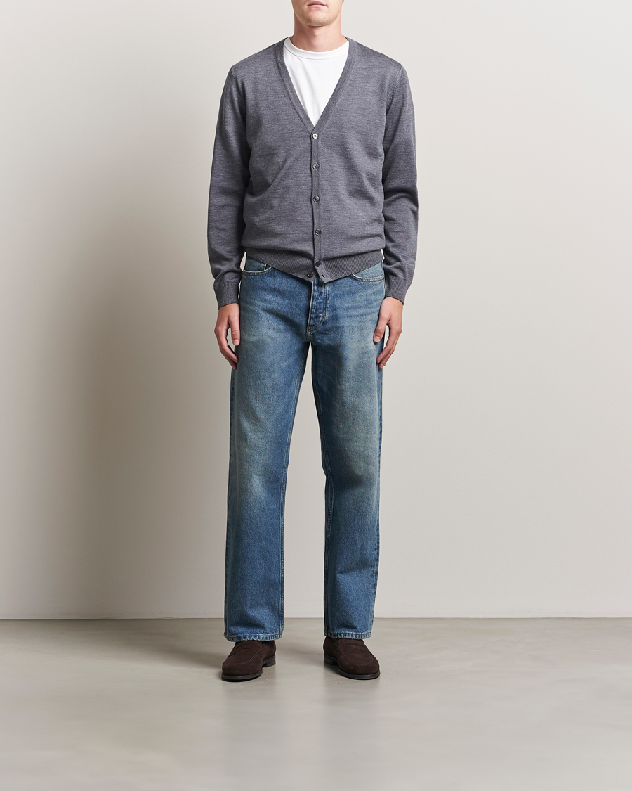 Homme | Pulls Et Tricots | Stenströms | Merino Cardigan Grey