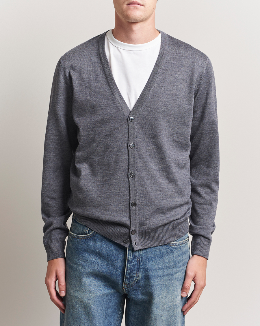 Homme | Pulls Et Tricots | Stenströms | Merino Cardigan Grey