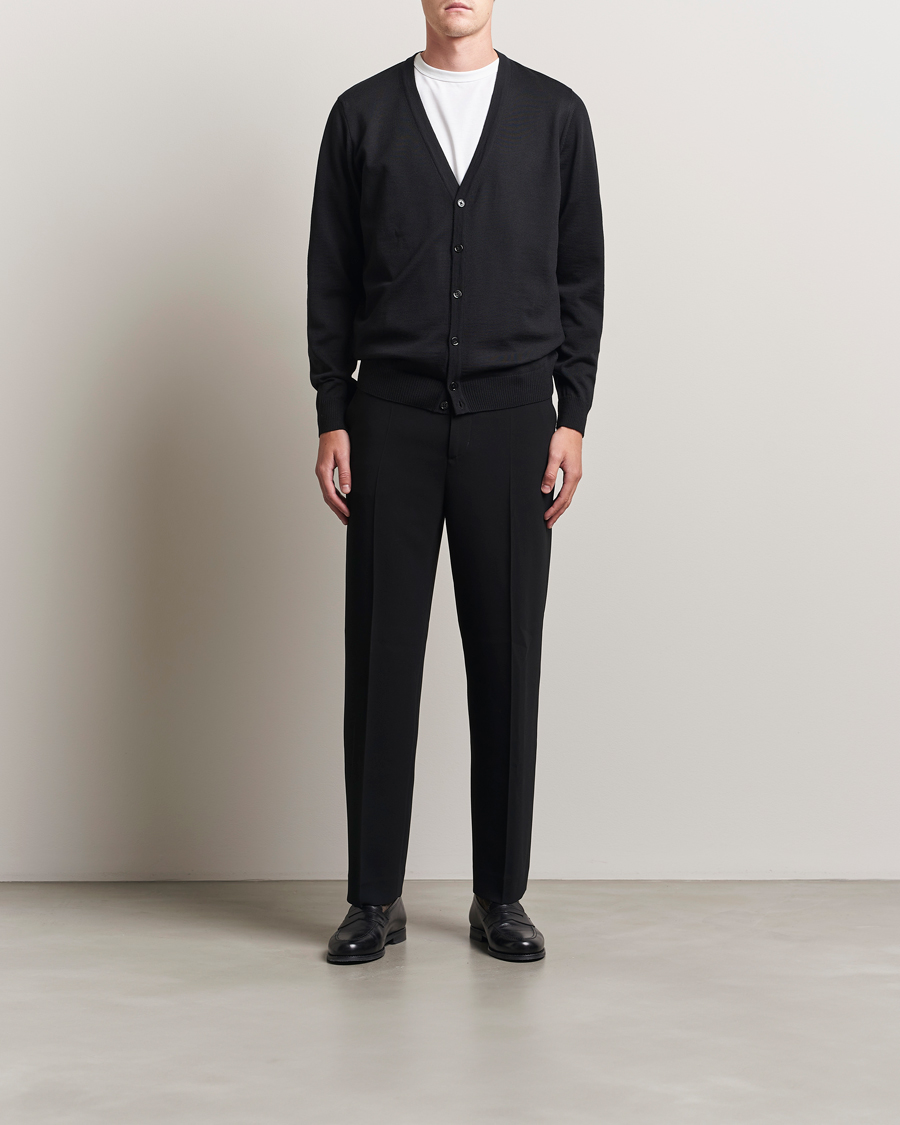 Homme | Pulls Et Tricots | Stenströms | Merino Cardigan Black